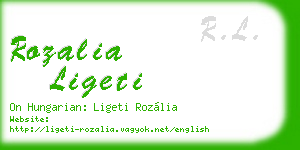 rozalia ligeti business card